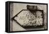 Paris Focus - Old Subway Directional Sign-Philippe Hugonnard-Framed Stretched Canvas