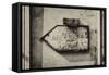 Paris Focus - Old Subway Directional Sign-Philippe Hugonnard-Framed Stretched Canvas