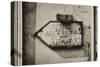 Paris Focus - Old Subway Directional Sign-Philippe Hugonnard-Stretched Canvas