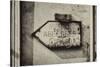 Paris Focus - Old Subway Directional Sign-Philippe Hugonnard-Stretched Canvas