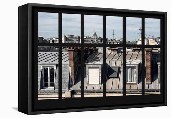 Paris Focus - Paris Window View-Philippe Hugonnard-Framed Stretched Canvas