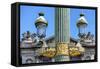 Paris Focus - Parisian Lamppost-Philippe Hugonnard-Framed Stretched Canvas