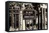 Paris Focus - Place des Abbesses - Montmartre-Philippe Hugonnard-Framed Stretched Canvas