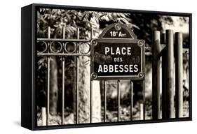 Paris Focus - Place des Abbesses - Montmartre-Philippe Hugonnard-Framed Stretched Canvas