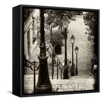 Paris Focus - Stairs of Montmartre-Philippe Hugonnard-Framed Stretched Canvas