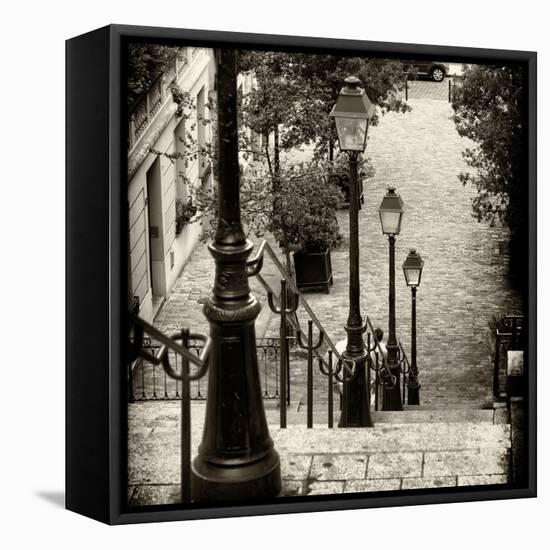 Paris Focus - Stairs of Montmartre-Philippe Hugonnard-Framed Stretched Canvas