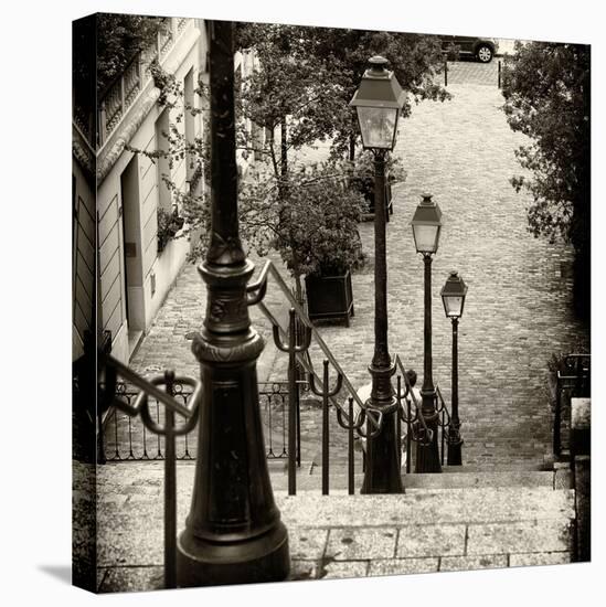 Paris Focus - Stairs of Montmartre-Philippe Hugonnard-Stretched Canvas