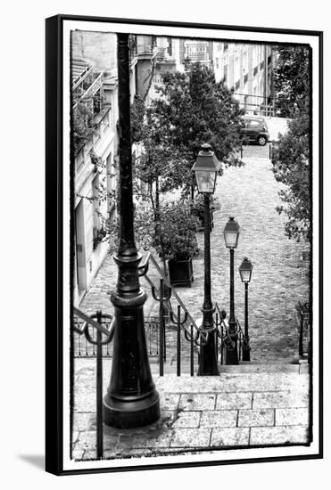 Paris Focus - Stairs of Montmartre-Philippe Hugonnard-Framed Stretched Canvas