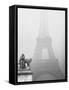 Paris Fog with Eiffel Tower Faintly Seen-Thomas D^ Mcavoy-Framed Stretched Canvas