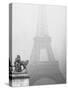 Paris Fog with Eiffel Tower Faintly Seen-Thomas D^ Mcavoy-Stretched Canvas