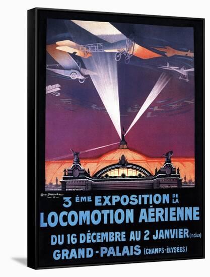 Paris, France - 1911 Air Show-Lantern Press-Framed Stretched Canvas