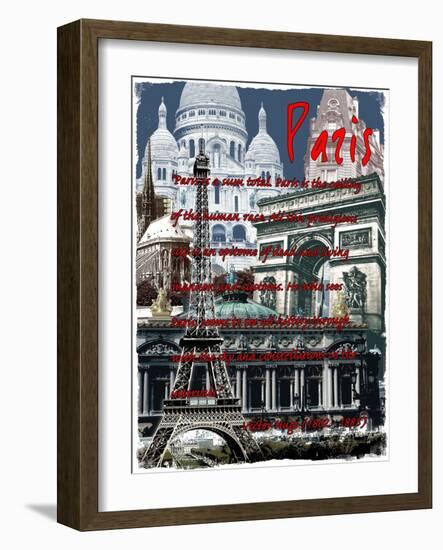 Paris France 4-Victoria Hues-Framed Giclee Print