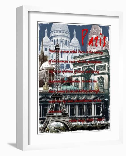 Paris France 4-Victoria Hues-Framed Giclee Print