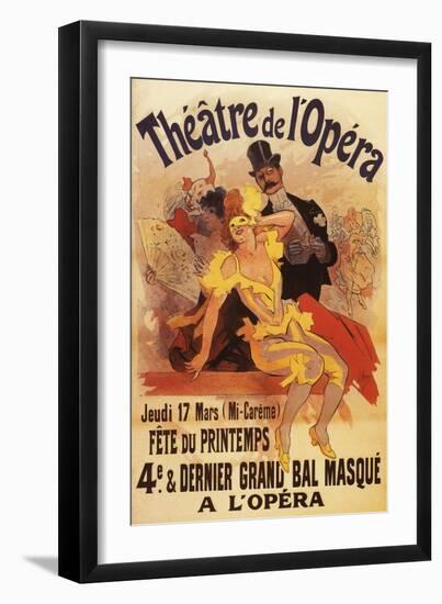 Paris, France - 4th Masked Ball at Theatre de l'Opera Promotional Poster-Lantern Press-Framed Art Print