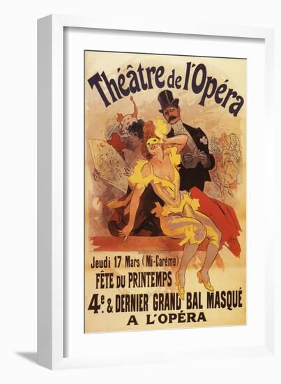 Paris, France - 4th Masked Ball at Theatre de l'Opera Promotional Poster-Lantern Press-Framed Art Print