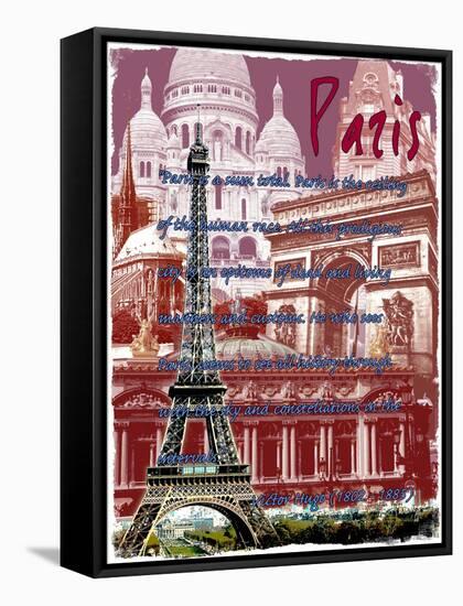 Paris France 6-Victoria Hues-Framed Stretched Canvas