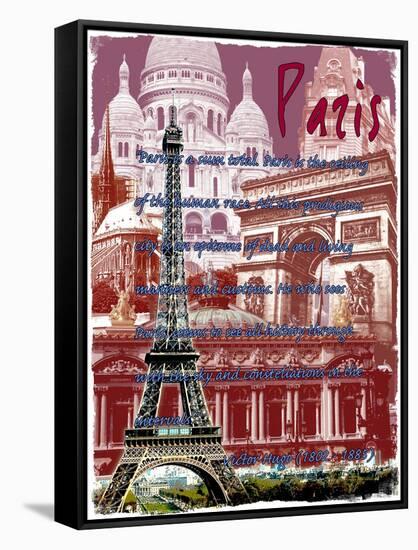 Paris France 6-Victoria Hues-Framed Stretched Canvas