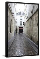 Paris France Alley Art Print Poster-null-Framed Poster