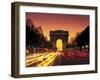 Paris, France, Arc De Triomphe at Night-Peter Adams-Framed Premium Photographic Print