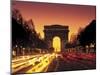 Paris, France, Arc De Triomphe at Night-Peter Adams-Mounted Premium Photographic Print