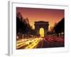 Paris, France, Arc De Triomphe at Night-Peter Adams-Framed Photographic Print