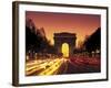 Paris, France, Arc De Triomphe at Night-Peter Adams-Framed Photographic Print