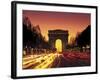 Paris, France, Arc De Triomphe at Night-Peter Adams-Framed Photographic Print