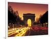 Paris, France, Arc De Triomphe at Night-Peter Adams-Framed Photographic Print