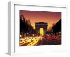 Paris, France, Arc De Triomphe at Night-Peter Adams-Framed Photographic Print