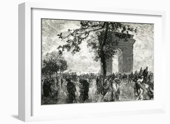 Paris, France - Arc de Triomphe-E. Lepere-Framed Art Print