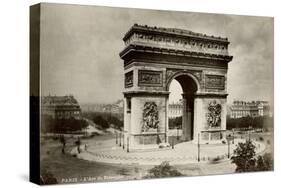 Paris, France - Arc de Triomphe-null-Stretched Canvas