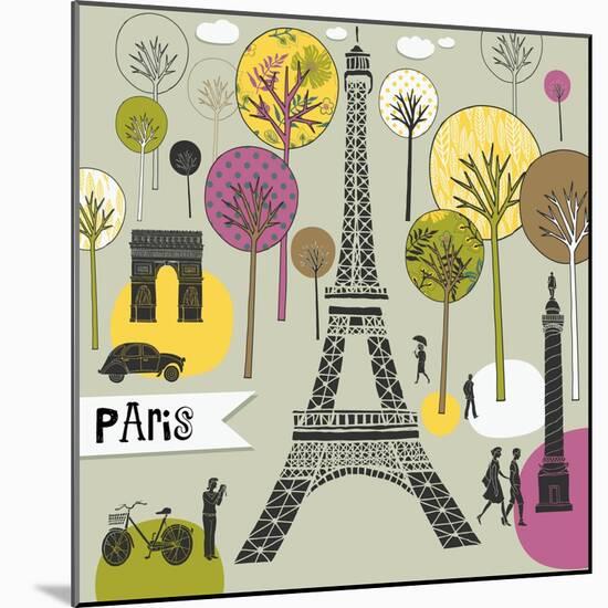 Paris France Art Print-Lavandaart-Mounted Art Print