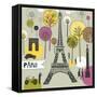 Paris France Art Print-Lavandaart-Framed Stretched Canvas