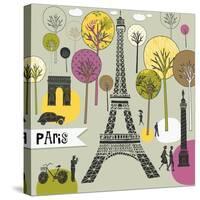 Paris France Art Print-Lavandaart-Stretched Canvas