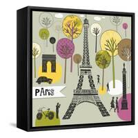 Paris France Art Print-Lavandaart-Framed Stretched Canvas