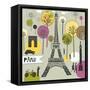 Paris France Art Print-Lavandaart-Framed Stretched Canvas