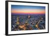 Paris, France at Sunset. Aerial View on the Eiffel Tower, Arc De Triomphe, Les Invalides Etc.-Michal Bednarek-Framed Photographic Print