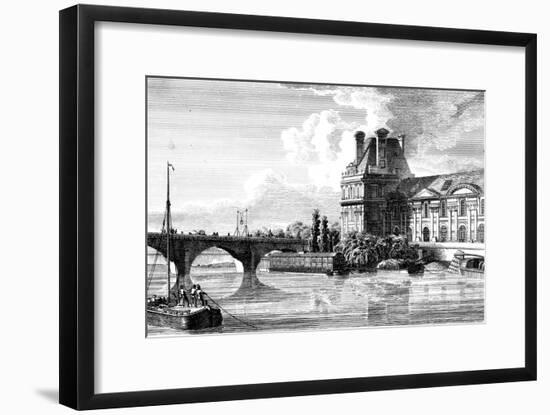 Paris, France - Bains Vigier, Pont Du Louvre-null-Framed Art Print
