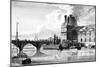 Paris, France - Bains Vigier, Pont Du Louvre-null-Mounted Art Print