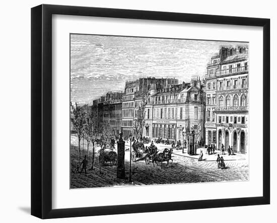 Paris, France - Boulevard Des Italiens-null-Framed Art Print