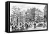 Paris, France - Boulevard Montmartre-null-Framed Stretched Canvas