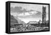 Paris, France - Boulevard Sebastopol-H. Linton-Framed Stretched Canvas