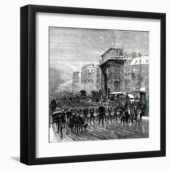 Paris, France - Boulevards - "Le Regiment Qui Passe"-null-Framed Art Print