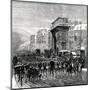 Paris, France - Boulevards - "Le Regiment Qui Passe"-null-Mounted Art Print