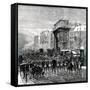 Paris, France - Boulevards - "Le Regiment Qui Passe"-null-Framed Stretched Canvas