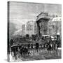 Paris, France - Boulevards - "Le Regiment Qui Passe"-null-Stretched Canvas