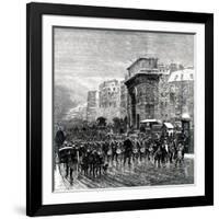 Paris, France - Boulevards - "Le Regiment Qui Passe"-null-Framed Art Print