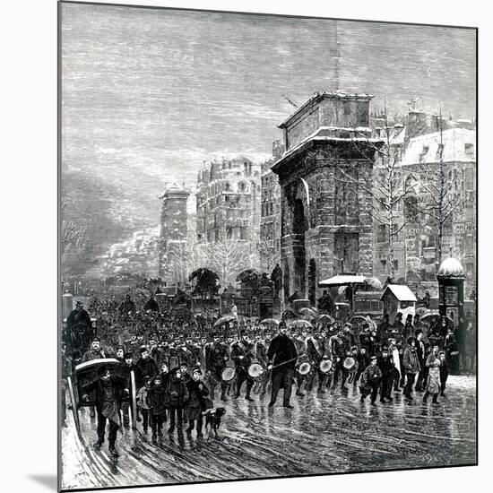 Paris, France - Boulevards - "Le Regiment Qui Passe"-null-Mounted Art Print