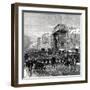 Paris, France - Boulevards - "Le Regiment Qui Passe"-null-Framed Art Print