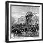 Paris, France - Boulevards - "Le Regiment Qui Passe"-null-Framed Art Print